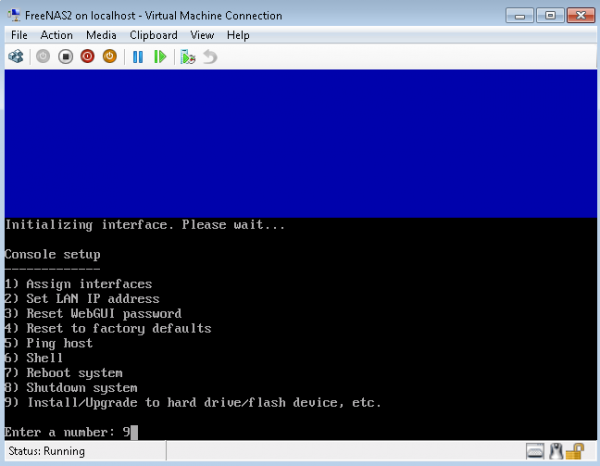 Install FreeNAS in Hyper-V: Part 2 Installing FreeNAS to a vhd