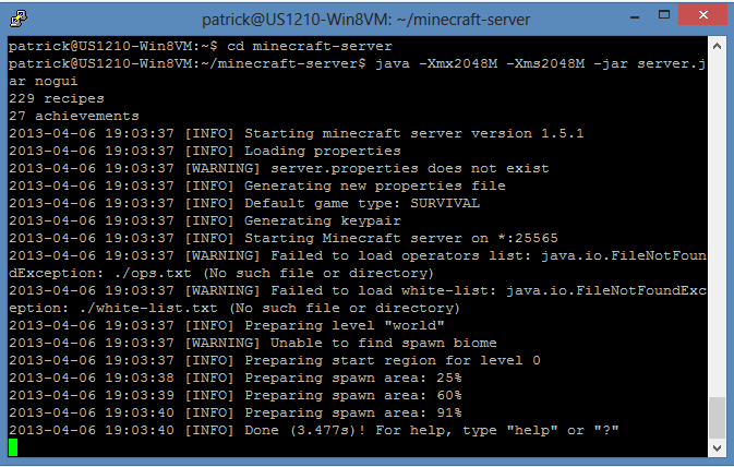minecraft server for linux suver