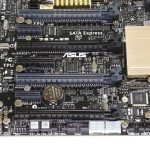 ASUS Z97-WS PCIe Slots and Power and Reset Buttons