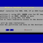 nas4free install 3 – embedded partitions