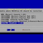 nas4free install 5 – select USB drive