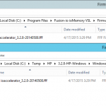 Fusion-io ioDrive installation – Windows – firmware