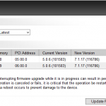 Fusion-io ioDrive installation – web console – select firmware