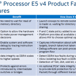 Intel Xeon E5-2600 V4 Additional Features