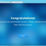 Synology DS916 Admin Account Finish