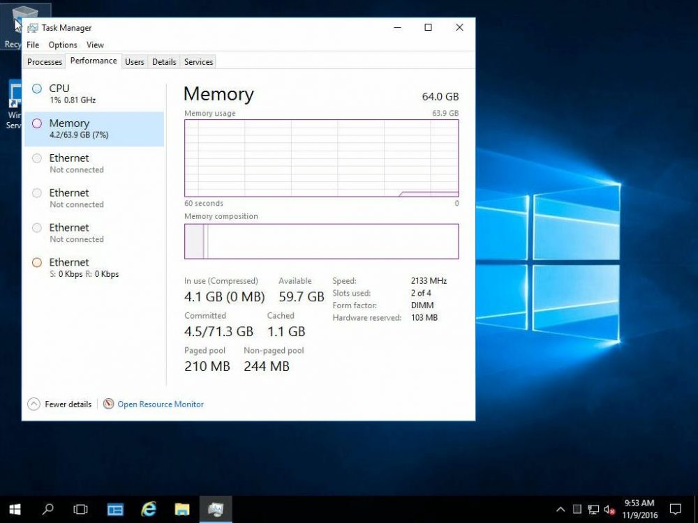 Non paged area. Windows Server 2016 Essentials. Windows Server 2018. Windows 2016. Windows Ram.