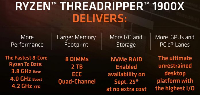 Процессор amd ryzen threadripper 1900x сравнение