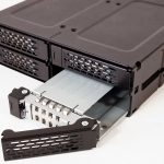 Icy Dock ToughArmor MB699VP B 4 Bay U2 NVMe Hot Swap Enclosure Insert Drive Tray