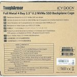 Icy Dock ToughArmor MB699VP B 4 Bay U2 NVMe Hot Swap Enclosure Retail Box Back