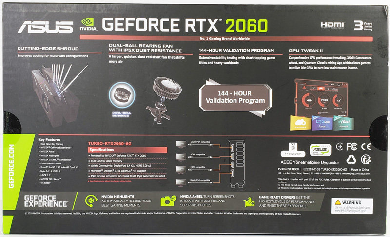 ASUS Turbo-RTX2060-6G Performance Review