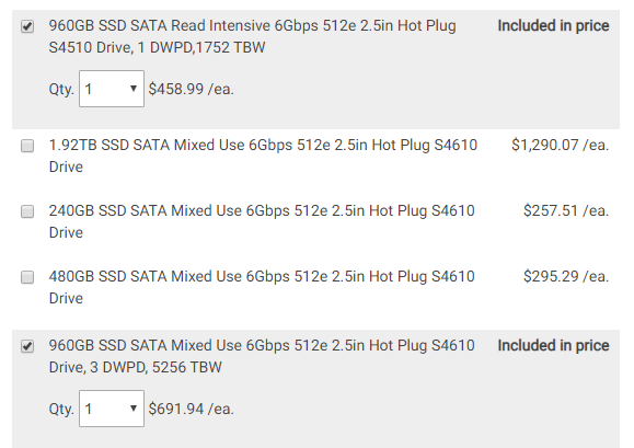 Dell 960GB SSD SATA Mix Use 6Gbps 512e 2.5in Hot-plug