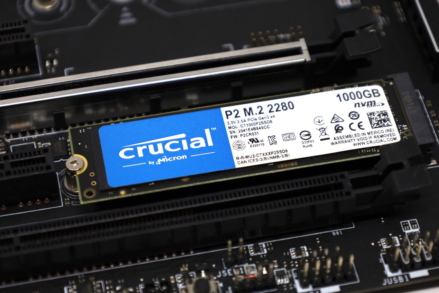 Crucial P2 NVMe PCle2280 M.2SSD 1TBスマホ/家電/カメラ