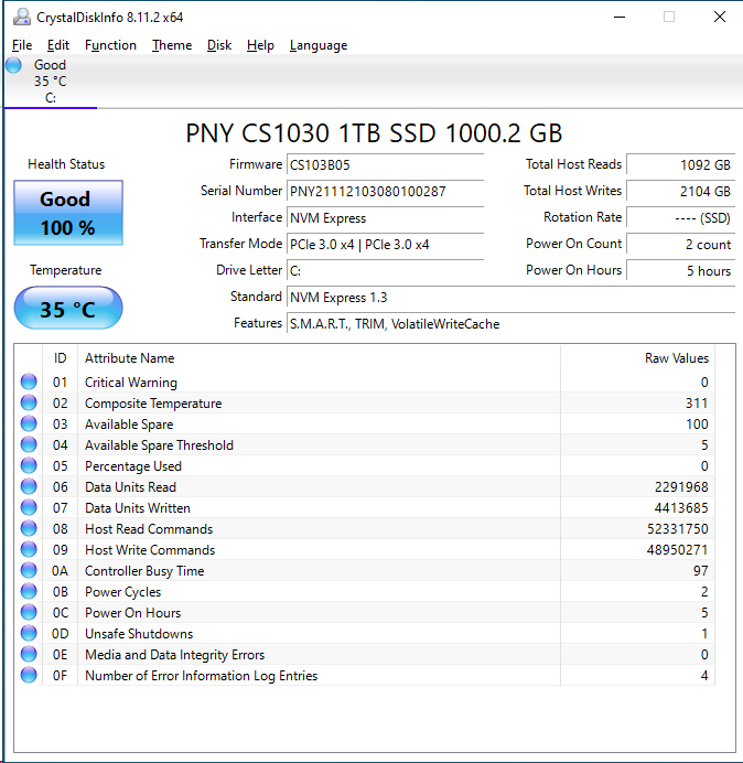 CS1030 M.2 NVMe SSD