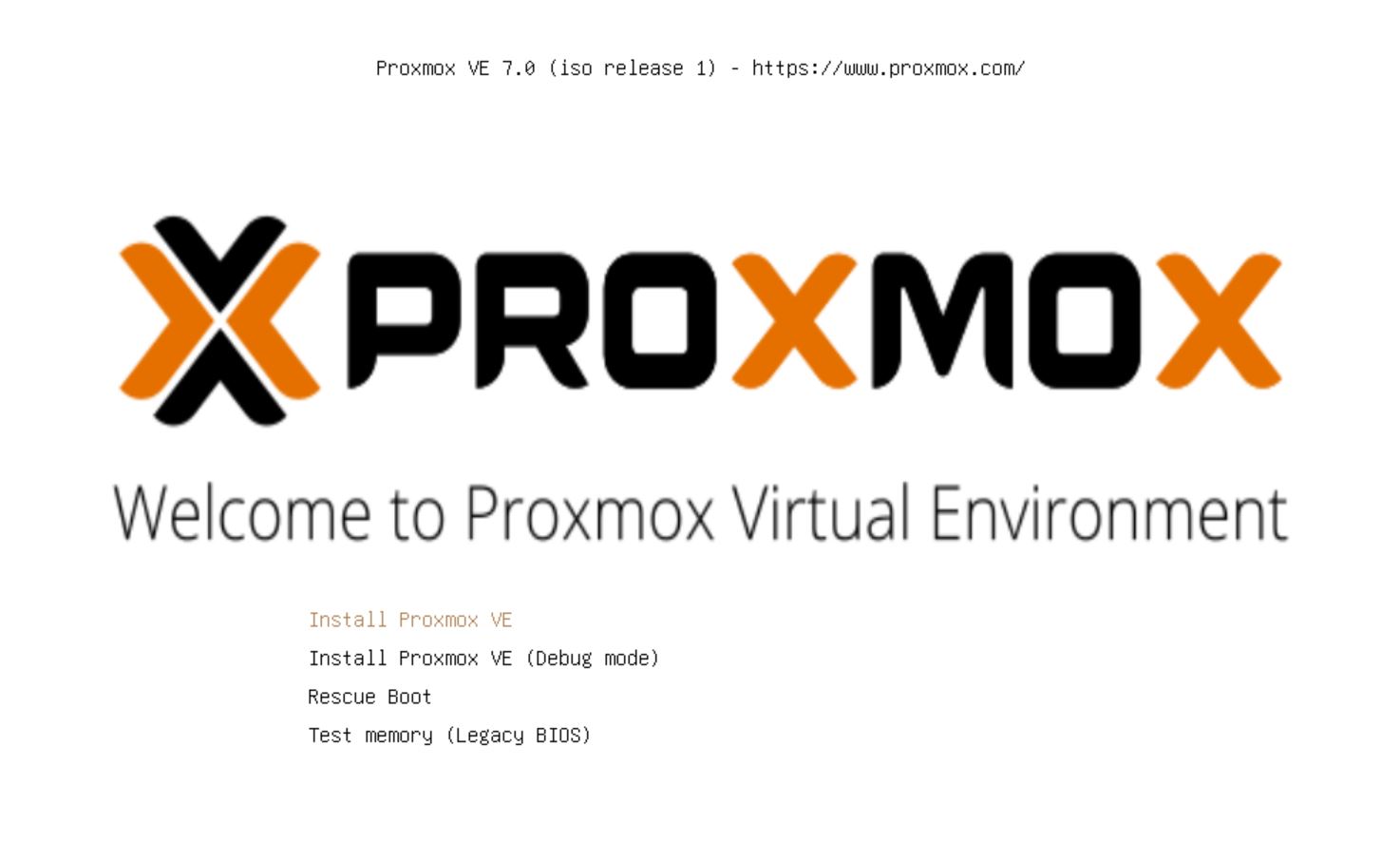 Install Proxmox VE 7 Initial Installer Screen ServeTheHome