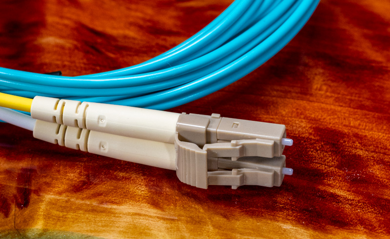 Multi Mode OM4 Fiber Optic Cable LC Connector - ServeTheHome
