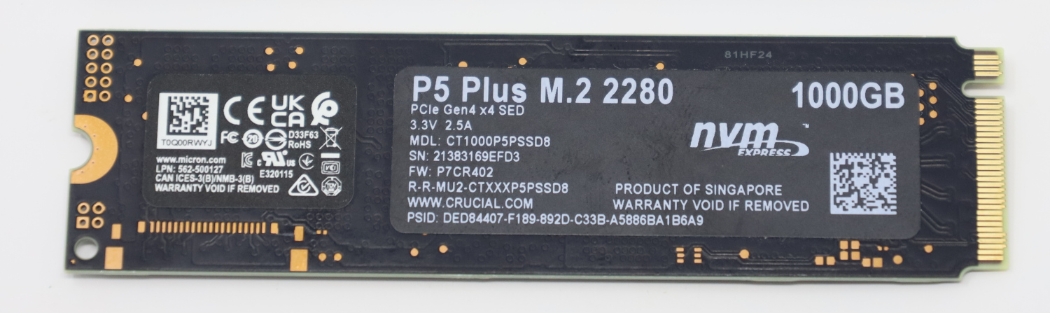 SSD Crucial P5 PLUS NVME PCIE 4 500 Go - Ekimia