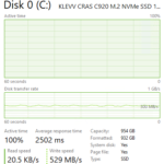 KLEVV CRAS C920 1TB Post Cache Write Speed