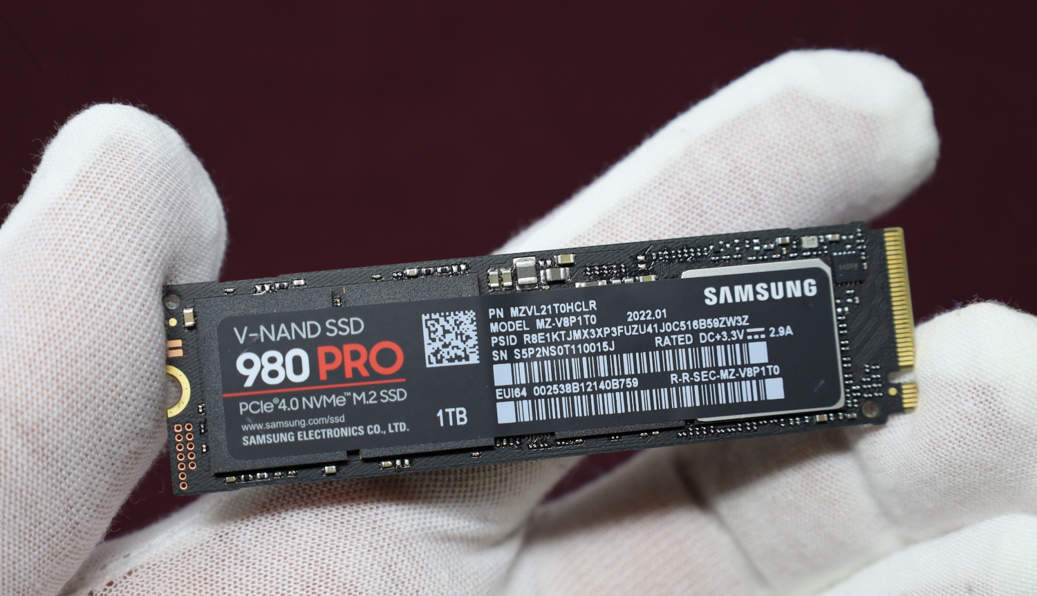 Samsung 980 SSD - 1TB - PCI-E 3.0 - M.2 2280