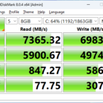 Crucial T500 2TB CrystalDiskMark 8GB