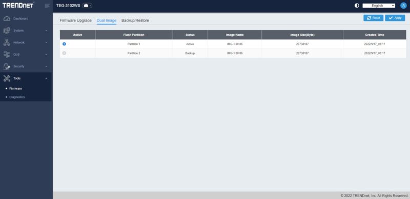 TRENDnet TEG 3102WS Dual Image Firmware