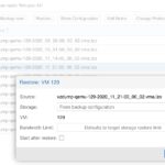Proxmox VE Restore VM From Backup