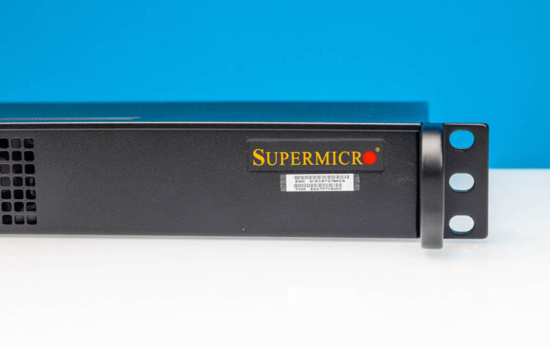 Supermicro SYS 110A 16C RN10SP Front Label And BMC Information