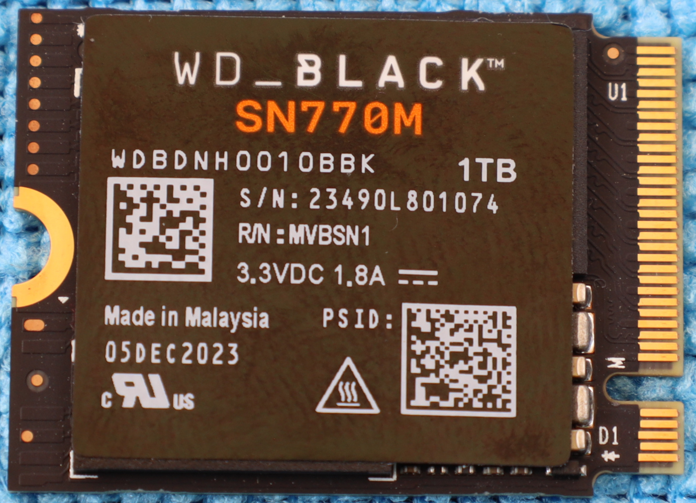 WD SN770M 1TB Front