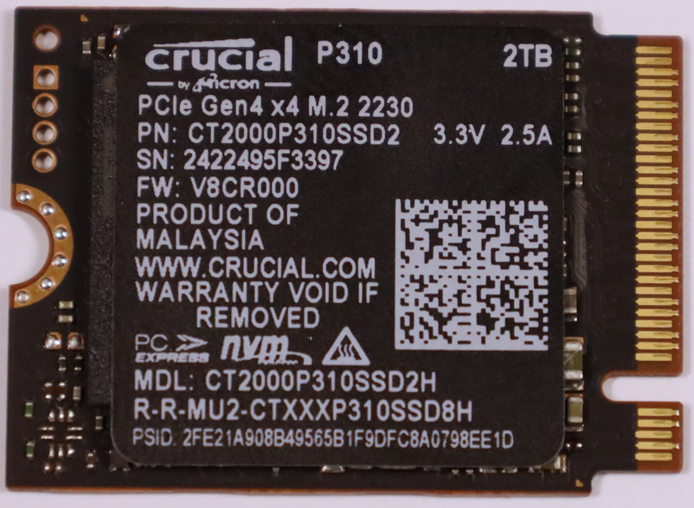 Crucial P310 1TB Front