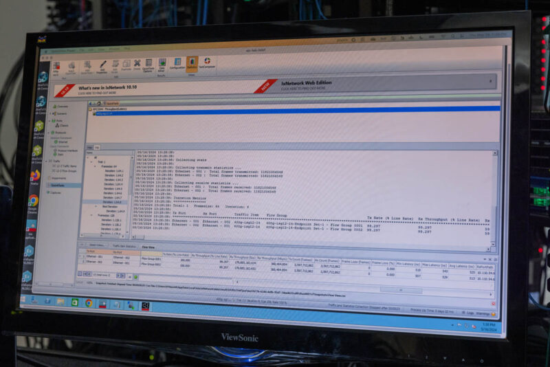 Keysight Ixia AresONE 800GbE In Marvell Lab Running 2x 400GbE