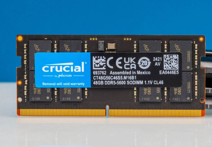 Micron Crucial 96GB DDR5 5600 2x 48GB SODIMM Kit 3