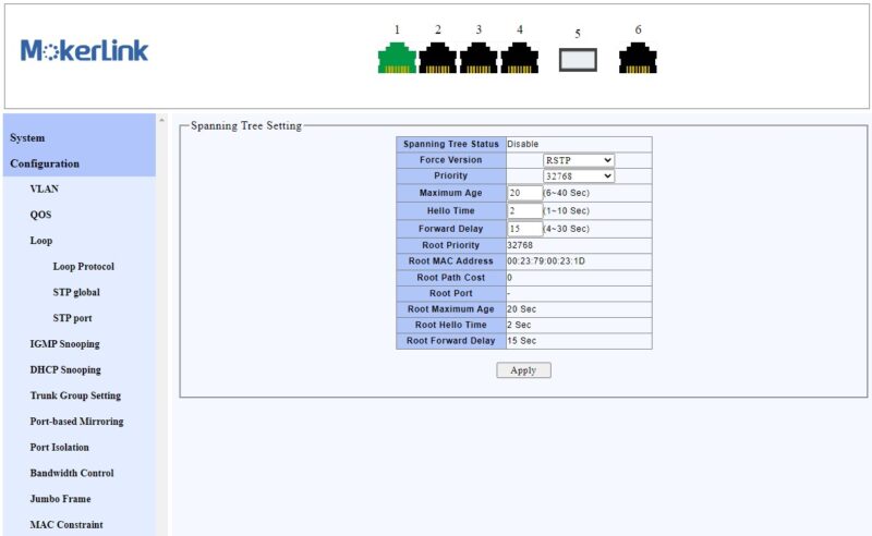 Mokerlink 2G04210GSMX RSTP