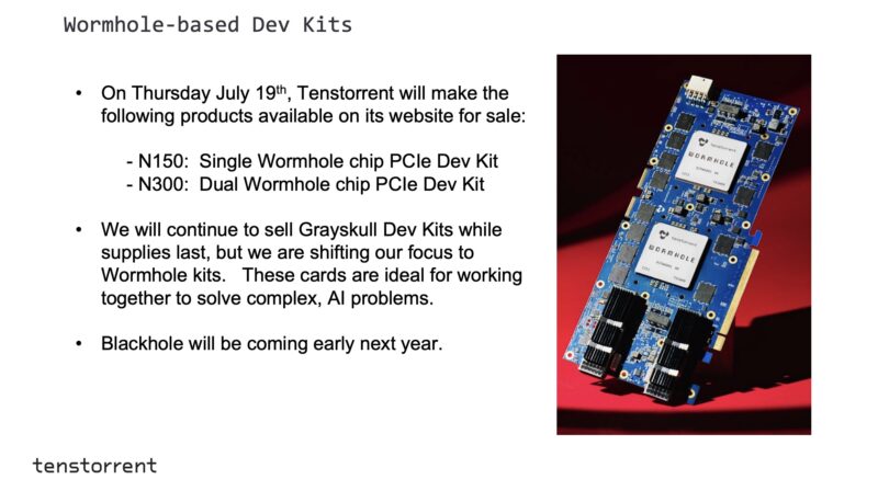 Tenstorrent Wormhole Based Dev Kits July 2024