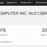 ASUS NUC 13 Rugged Short Geekbench 5