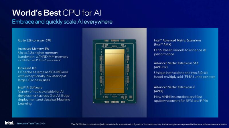 Intel Xeon 6 Granite Rapids AP Launch AI Capabilities