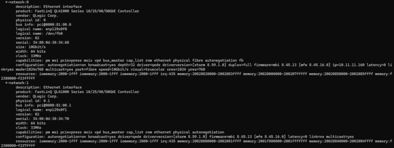Lenovo Marvell FastLinQ QL41000 Lshw Network