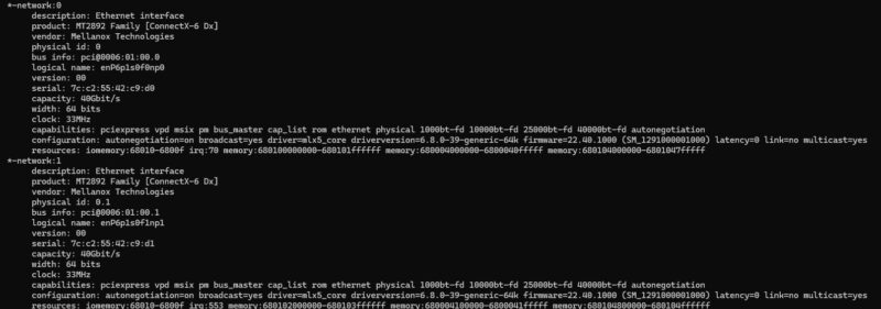 Supermicro ConnectX 6 Dx OCP NIC 3.0 Lshw