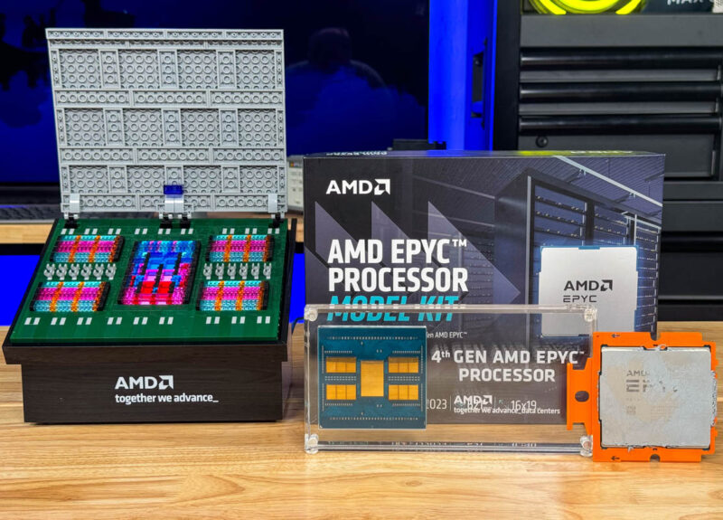 4th Gen AMD EPYC Lego Model With Box Stand Delidded And Working Packages 1