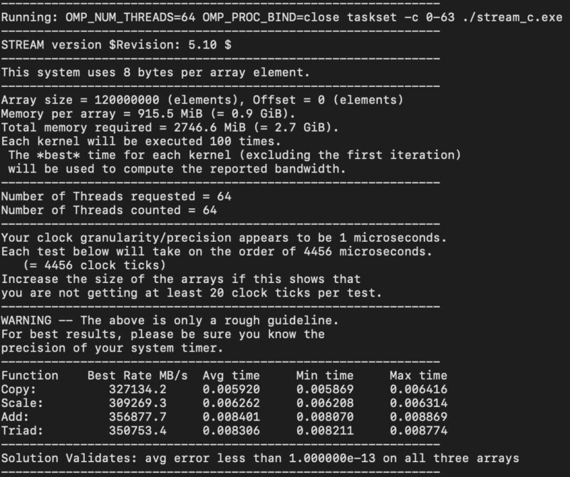 AMD EPYC 9575F STREAM 64C