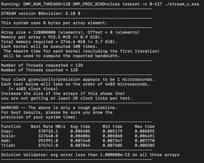 AMD EPYC 9755 STREAM 128C