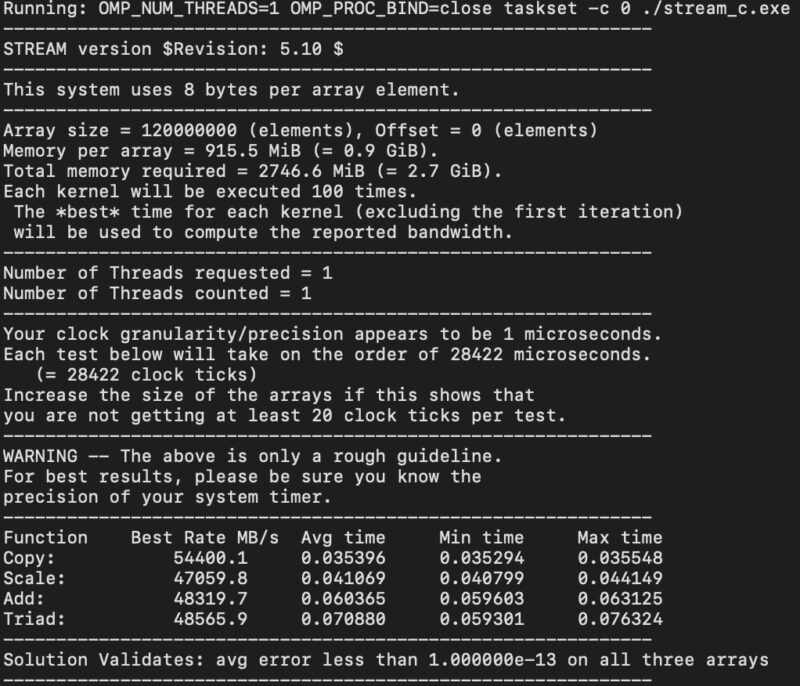 AMD EPYC 9965 STREAM 1C