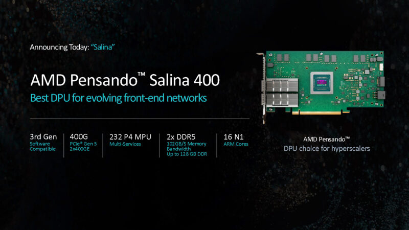 AMD Pensando Salina 400 DPU For Front End Networks