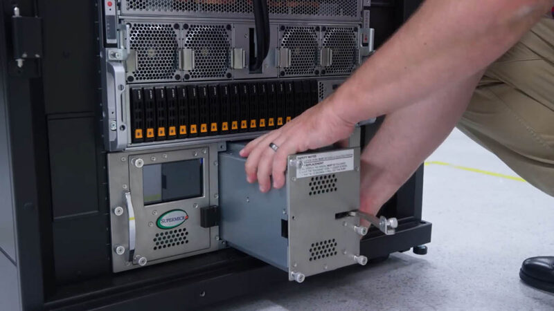 Patrick Removing A Supermicro CDU Pump