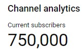 STH YouTube 750K Subs 2024 10 28