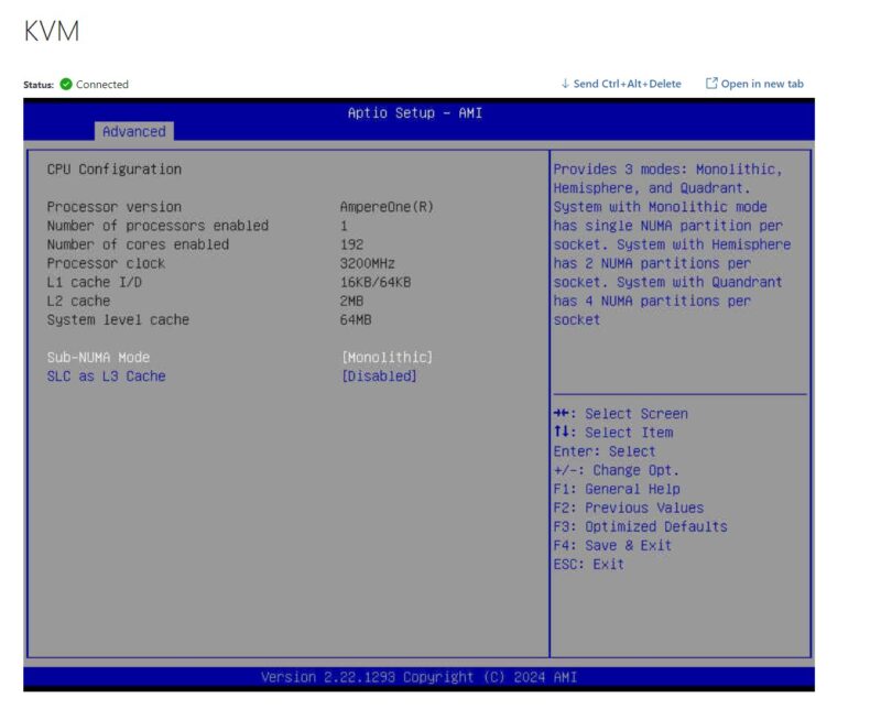 Supermicro AmpereOne BIOS