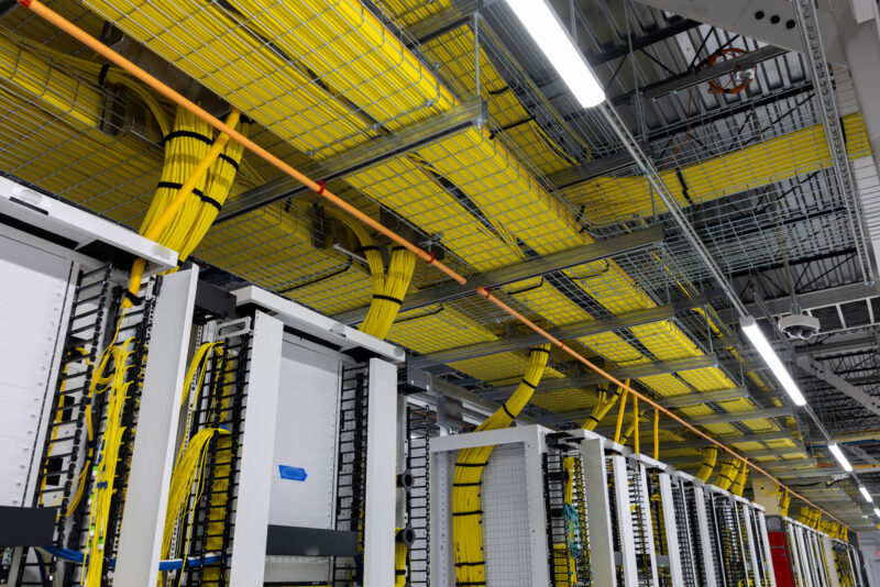 XAI Colossus Data Center Overhead Cabling