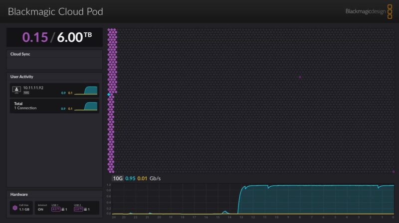 Blackmagic Cloud Pod User Interface