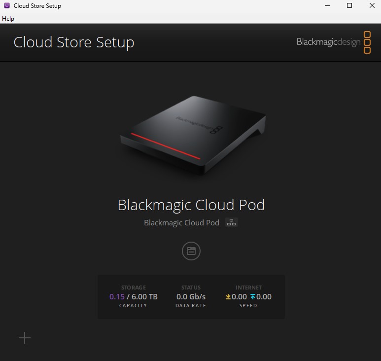 Blackmagic Cloud Store Setup Windows App