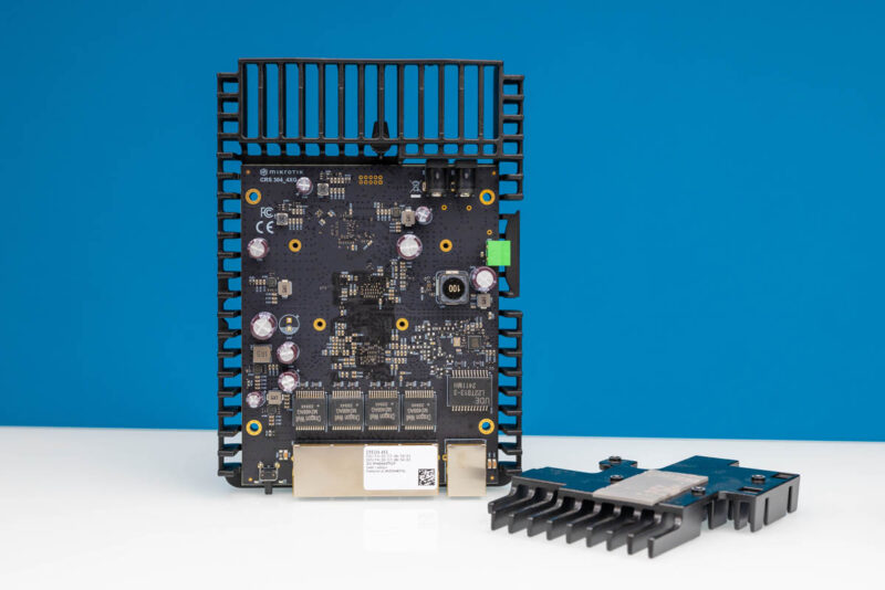 MikroTik CRS304 4XG IN Top Heatsink Removed