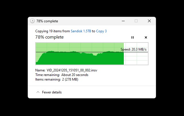 SanDisk 1.5TB SDXC Card Copy To Drive