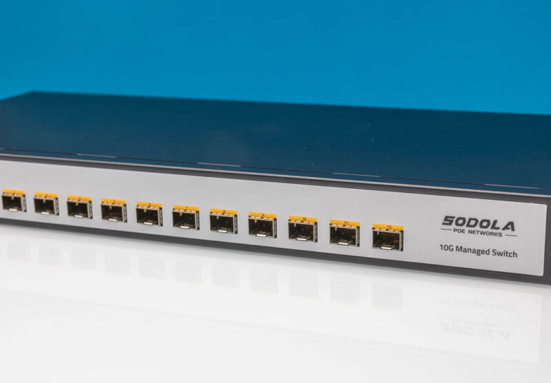 Sodola SL SWTG3C12F 12 Port SFP Managed Switch Angle